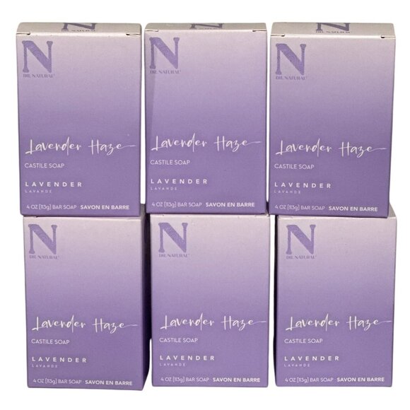 Dr. Natural Lavender Haze Castile Soap 6-Pack 4 Oz Bars - Picture 1 of 3